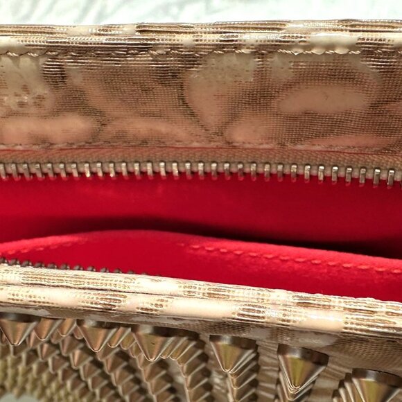 Louboutin Loubiposh Spiked Glitter Clutch Crossbody - Picture 13 of 14